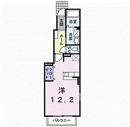 ヴィラ・アゼリア ワンルームの間取図画像