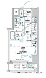 クラリッサ横浜ベーネ ワンルームの間取図画像