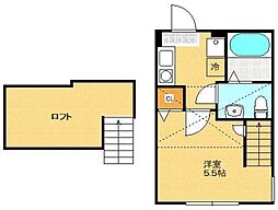 ディアコート淵野辺 1Kの間取図画像