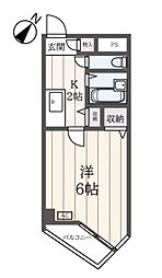 アーバンヒルズ永山 1階1Kの間取り