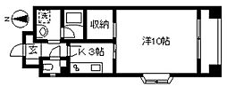 コンフォート中野島 1Kの間取図画像
