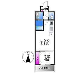 リアライズ小路駅前 1LDKの間取図画像