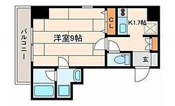 WESTCOURT川崎大師 1Kの間取図画像
