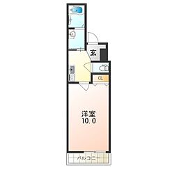 フジパレス塚口6番館 1Kの間取図画像