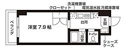 ローズウッド・ハイツ門前仲町 1Kの間取図画像