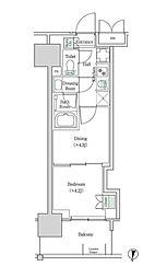 ブルックサイドレジデンス木場 2Kの間取図画像