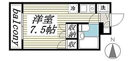 メゾン・ド・ポエート ワンルームの間取図画像
