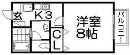 コンフォートビレッジA 1Kの間取図画像