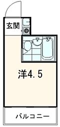 グレイス四谷 3階ワンルームの間取り