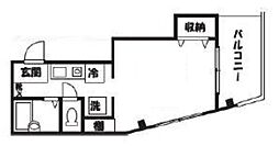 リライアンスコート志村 5階ワンルームの間取り