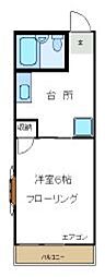 アートプラザ 1Kの間取図画像