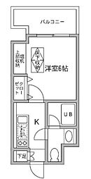 ラクラス木場公園 1Kの間取図画像