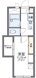 レオパレスメゾンド矢向 1Kの間取図画像