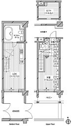 カスタリア麻布十番七面坂 1階1LDKの間取り