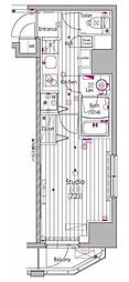ガーラ・ステーション横濱関内 1Kの間取図画像