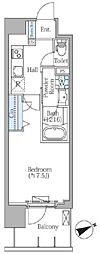 PRIME SQUAREIII 1Kの間取図画像