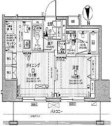日神デュオステージ新御徒町 1DKの間取図画像