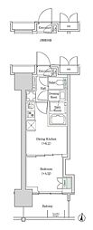 ブルックサイドレジデンス木場 1DKの間取図画像