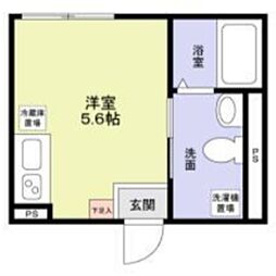 Avenir中野 2階ワンルームの間取り