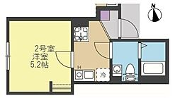 KIKUNA BASE 1Kの間取図画像