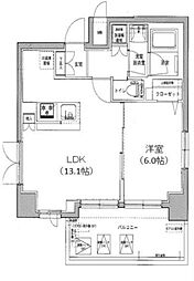 アイル東京スカイツリー参番館 1LDKの間取図画像