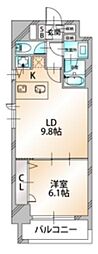 KDX千葉中央レジデンス 1LDKの間取図画像