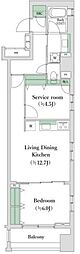 ダイナシティ浅草 2LDKの間取図画像