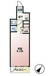 いづみハイツ茅場町 ワンルームの間取図画像