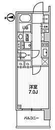 SEASONFLATS蔵前 1Kの間取図画像