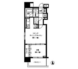 KDXレジデンス芝公園 1LDKの間取図画像