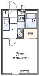 レオパレスラーナ 1Kの間取図画像