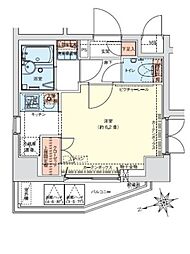 ドルチェ東京向島 ワンルームの間取図画像