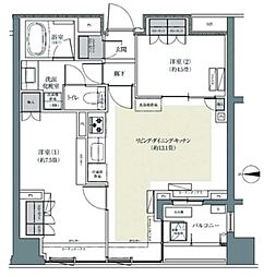 パークハウス東中野リヴゴーシュ 2LDKの間取図画像