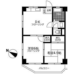 協和開発ビル 2DKの間取図画像