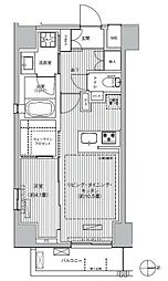 シティインデックス千代田秋葉原 1LDKの間取図画像