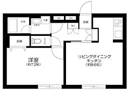 トグル護国寺 1LDKの間取図画像