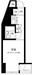 スカイコート田端 1Kの間取図画像