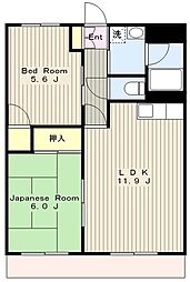 FK3東林間 2LDKの間取図画像