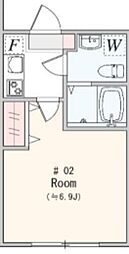 アザーレ・レーヴ淵野辺 3階1Kの間取り