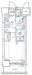 ガリシア浜松町 1Kの間取図画像