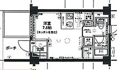 ステージグランデ府中東 ワンルームの間取図画像