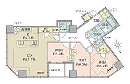 ブリリア一番町 3LDKの間取図画像