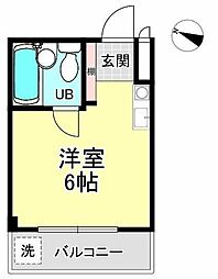 AOBAハイツ ワンルームの間取図画像