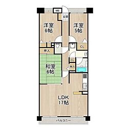ソルプラーサ堺1番館 3LDKの間取図画像