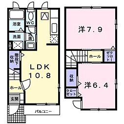 グリーンヴィラージュ2A 2LDKの間取図画像