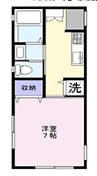 ピア和泉 1Kの間取図画像