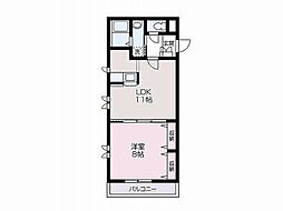 サニーガーデンセレネ 1LDKの間取図画像