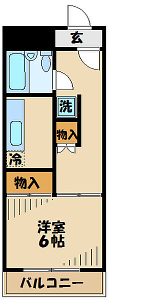 ハイツウシロダ 303｜東京都八王子市大塚(賃貸アパート1K・3階・18.08㎡)の写真 その2