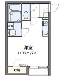 レオネクストＮＡＧＯＭＩ 2階ワンルームの間取り