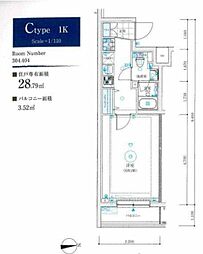 MAXIVHASUNEDUE 1Kの間取図画像